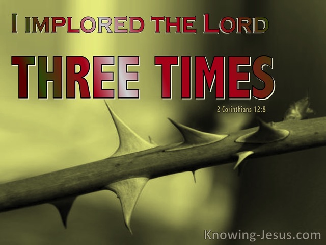 2 Corinthians 12:8  Three Times (sage)